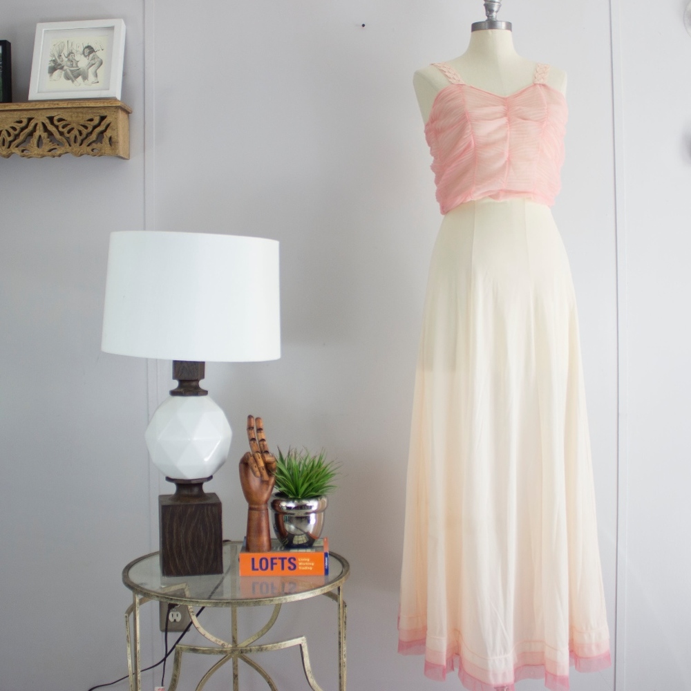 Vintage Rogers Run Proof Pink Nightgown